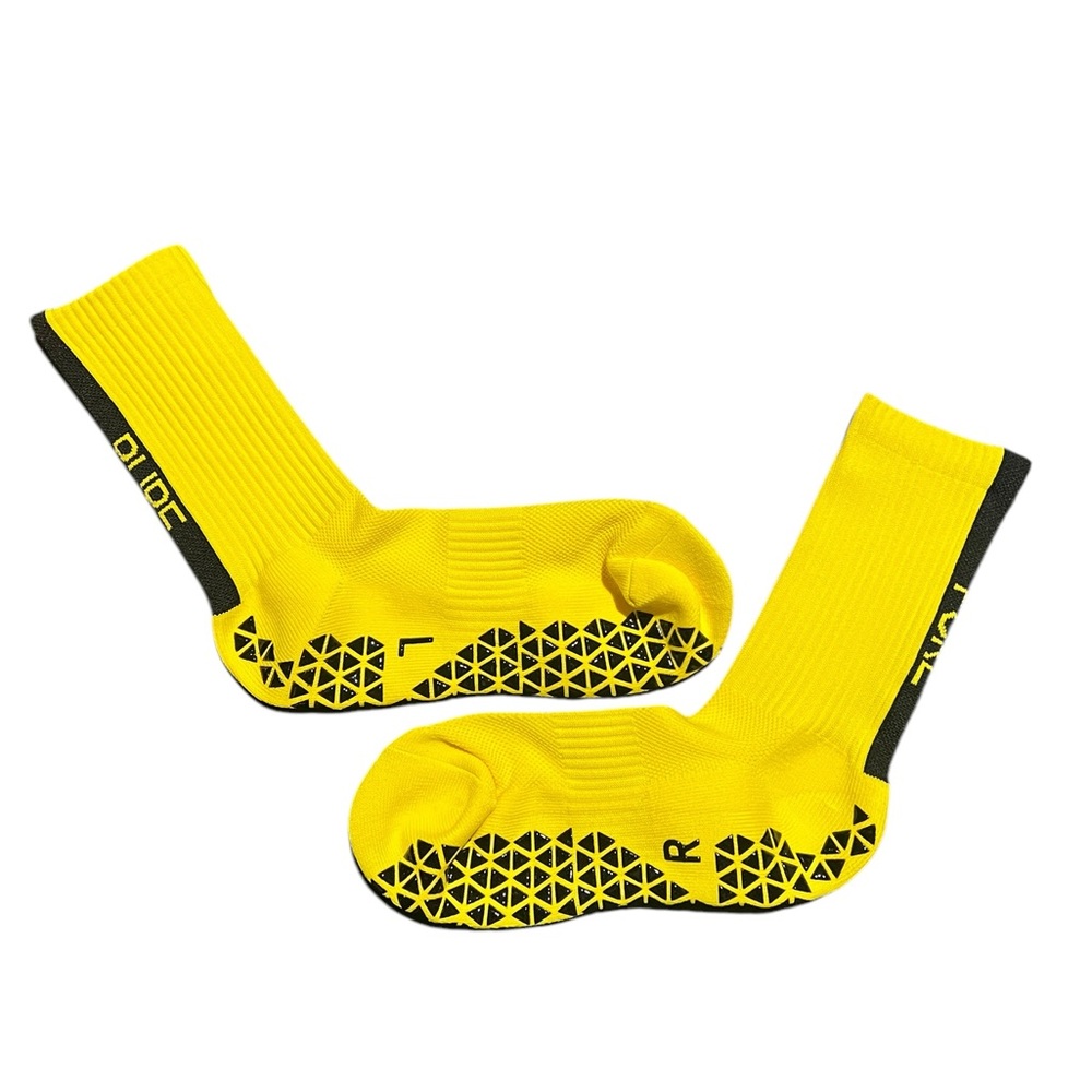 Yellow Grip Soccer Socks Size Medium